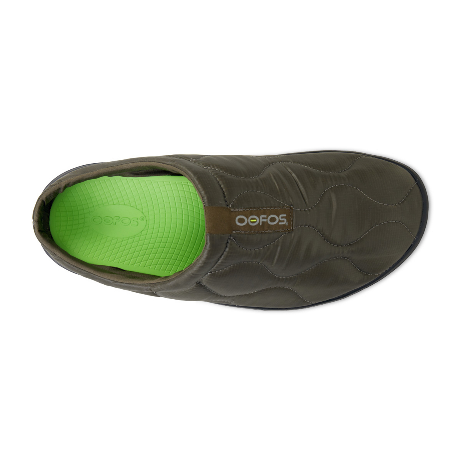 Oofos M OOcoozie Thermo Mule in GRÜN